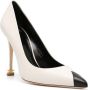 Elisabetta Franchi Leren pumps Wit - Thumbnail 2