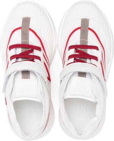 Emporio Armani Kids Sneakers met klittenband Wit