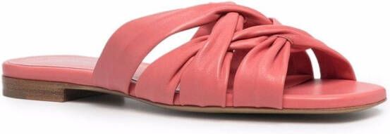 Emporio Armani Leren slippers Roze