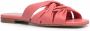 Emporio Armani Leren slippers Roze - Thumbnail 2