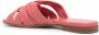 Emporio Armani Leren slippers Roze - Thumbnail 3