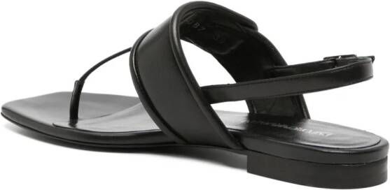 Emporio Armani Sandalen met logoplakkaat Zwart