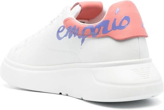 Emporio Armani Sneakers met logoprint Wit