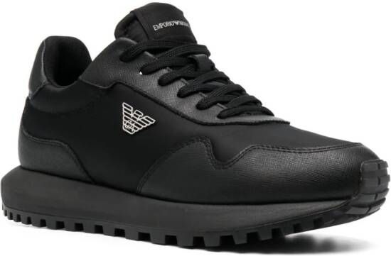 Emporio Armani Sneakers met logobedel Zwart