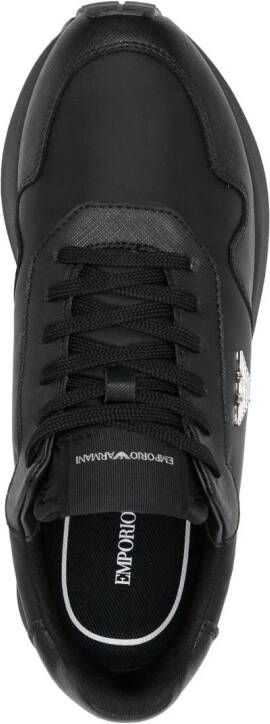 Emporio Armani Sneakers met logobedel Zwart