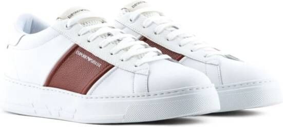 Emporio Armani Leren sneakers Wit