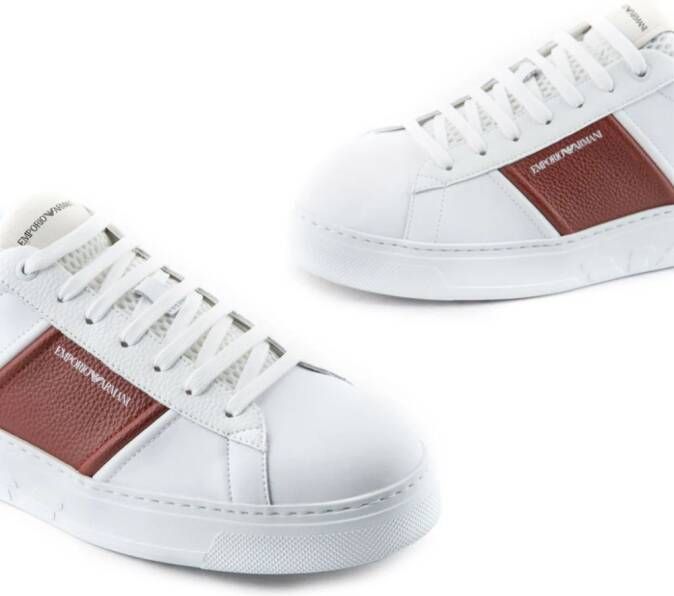 Emporio Armani Leren sneakers Wit