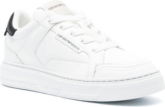 Emporio Armani Sneakers met logoprint Wit