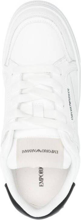 Emporio Armani Sneakers met logoprint Wit