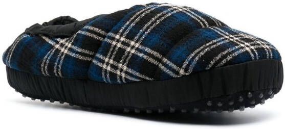 Emporio Armani Slippers met geborduurd logo Blauw