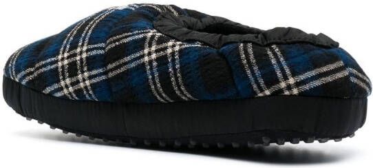 Emporio Armani Slippers met geborduurd logo Blauw