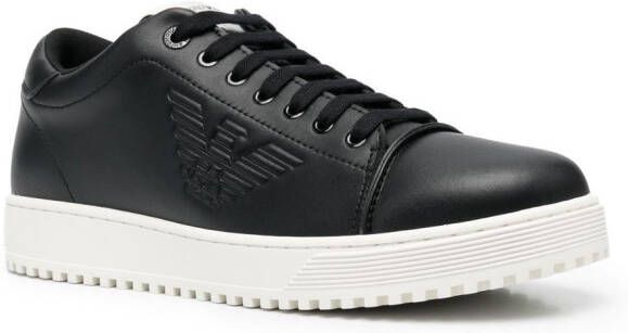 Emporio Armani Sneakers met logodetail Zwart