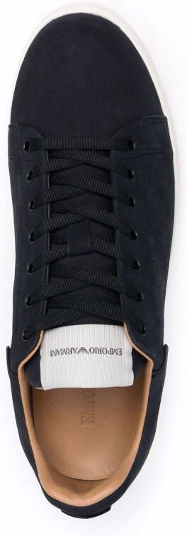 Emporio Armani Sneakers met logopatch Blauw