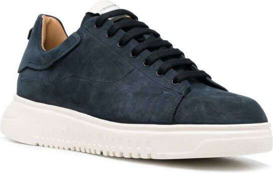 Emporio Armani Sneakers met logopatch Blauw