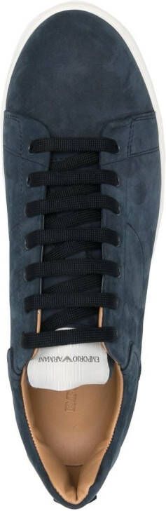 Emporio Armani Sneakers met logopatch Blauw