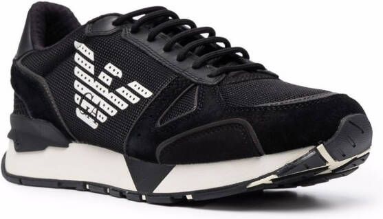 Emporio Armani Sneakers met logoprint Zwart