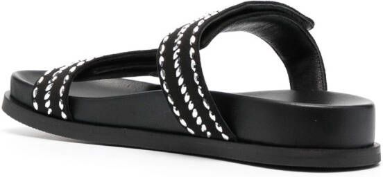 Emporio Armani Tweekleurige sandalen Zwart