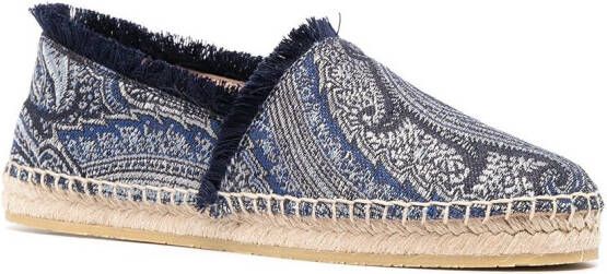 ETRO Espadrilles met paisley-print Blauw