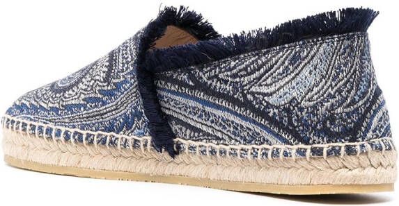 ETRO Espadrilles met paisley-print Blauw