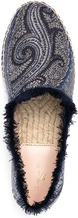 ETRO Espadrilles met paisley-print Blauw