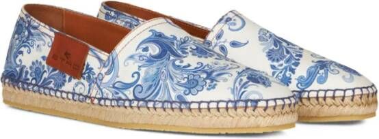 ETRO Espadrilles met paisley-print Blauw