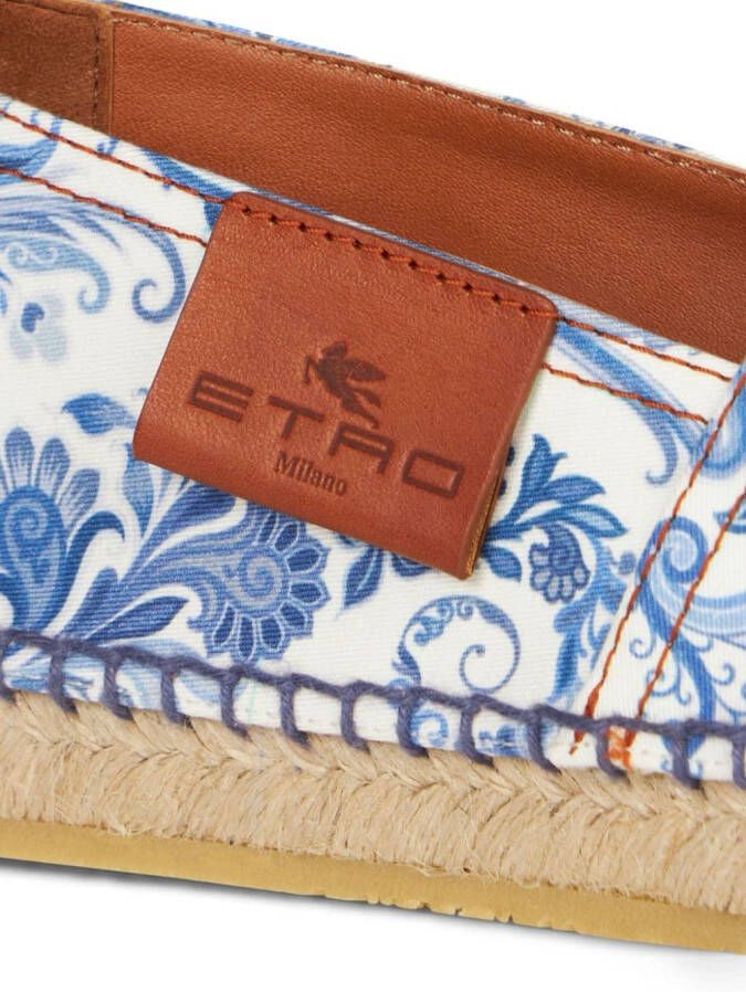 ETRO Espadrilles met paisley-print Blauw