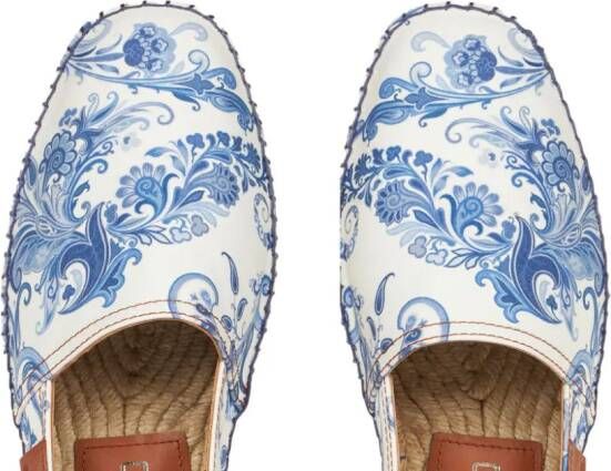 ETRO Espadrilles met paisley-print Blauw