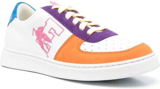 ETRO Low-top sneakers met colourblocking Oranje