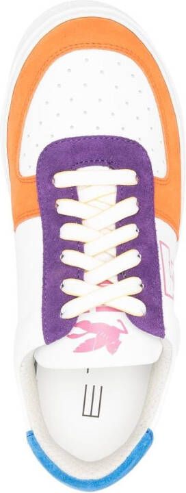 ETRO Low-top sneakers met colourblocking Oranje