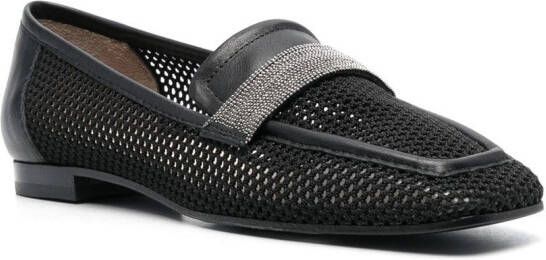 Fabiana Filippi Loafers met mesh Zwart