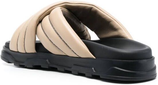 Fabiana Filippi Slippers met open neus Beige