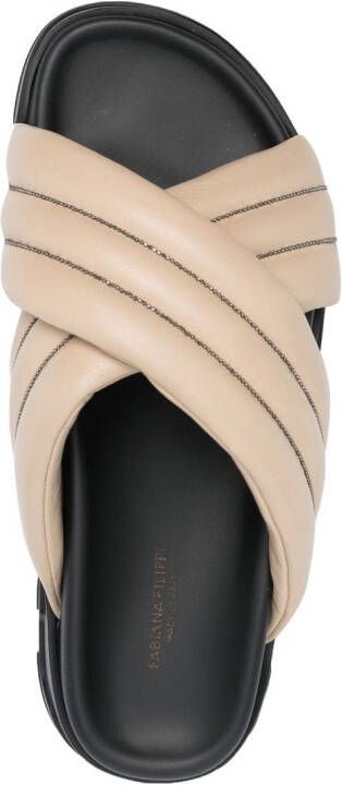 Fabiana Filippi Slippers met open neus Beige