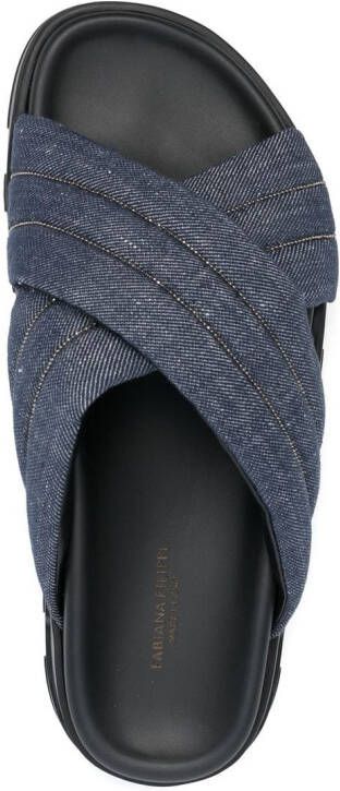 Fabiana Filippi Slippers met open neus Blauw