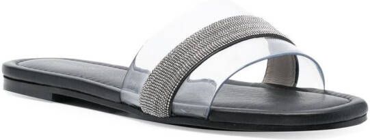 Fabiana Filippi Slippers met open neus Zilver