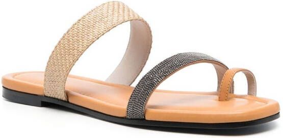 Fabiana Filippi Slippers met open neus Beige