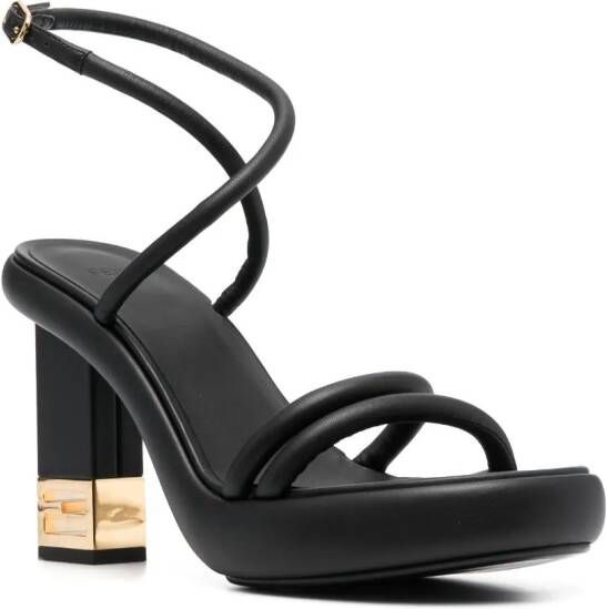 FENDI Baguette leren sandalen Zwart