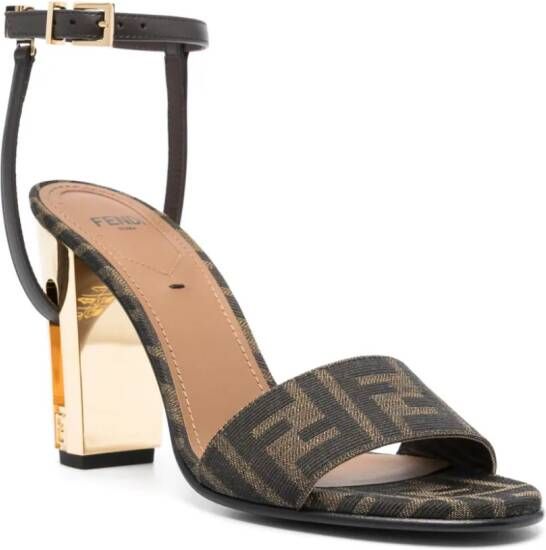 FENDI Cassandra sandalen met monogram Bruin