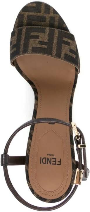 FENDI Cassandra sandalen met monogram Bruin