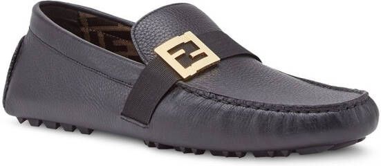 FENDI Derby schoenen met logo Zwart