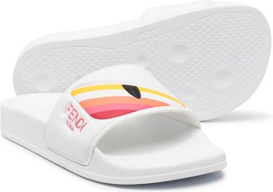 Fendi Kids Eye sandalen Wit