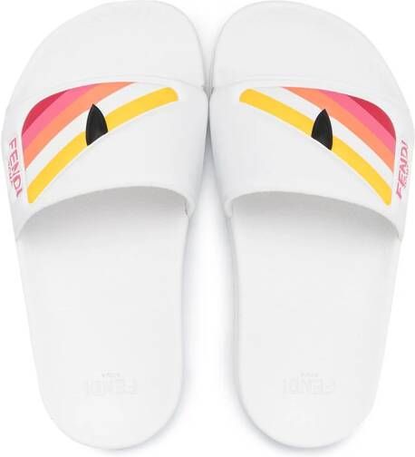 Fendi Kids Eye sandalen Wit