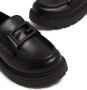 Fendi Kids Leren loafers met logoplakkaat Zwart - Thumbnail 4