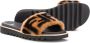 Fendi Kids Sandalen met FF bandje Beige - Thumbnail 1