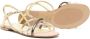 Fendi Kids Sandalen met metallic-effect Goud - Thumbnail 2