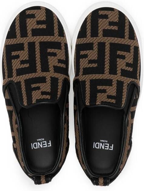 Fendi Kids Slip-on sneakers Bruin