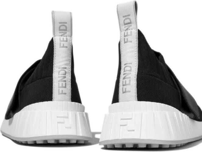 Fendi Kids Sneakers met logoprint Zwart