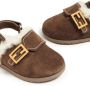 Fendi Kids Suède lammy sandalen Bruin - Thumbnail 5