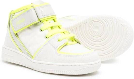 Fendi Kids Suède sneakers Wit