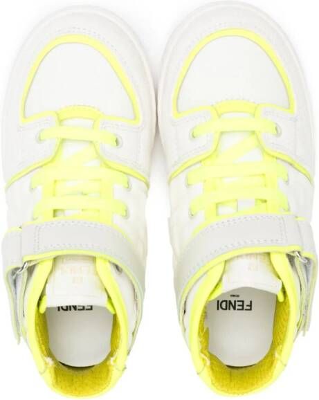 Fendi Kids Suède sneakers Wit