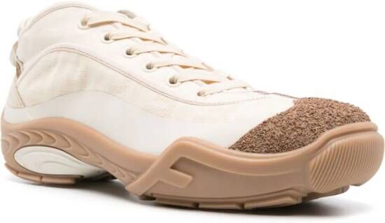 FENDI Lab canvas sneakers Beige